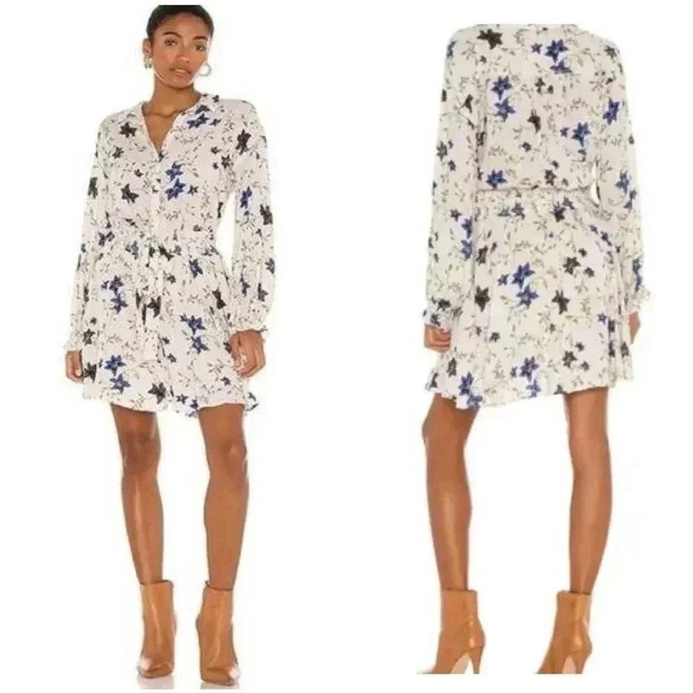 FREE PEOPLE | Lighten Up Tea Combo Floral Print Mini Shift Dress Size M - Picture 10 of 12